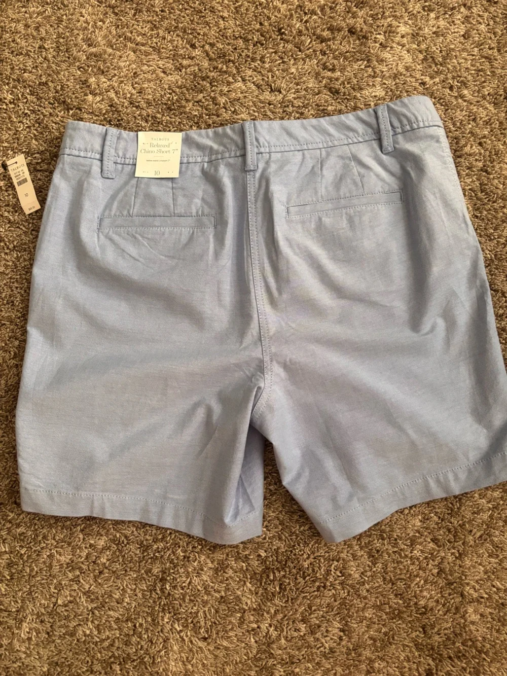 Relaxed Cotton Chino Shorts – NWT – Size 10 – Light Blue - Picture 5 of 8